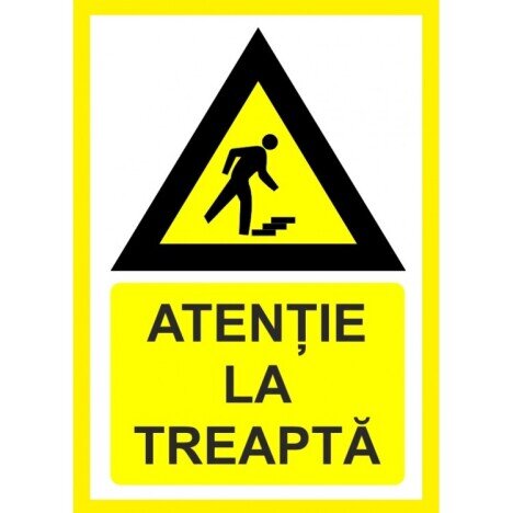 Placuta atentie la treapta